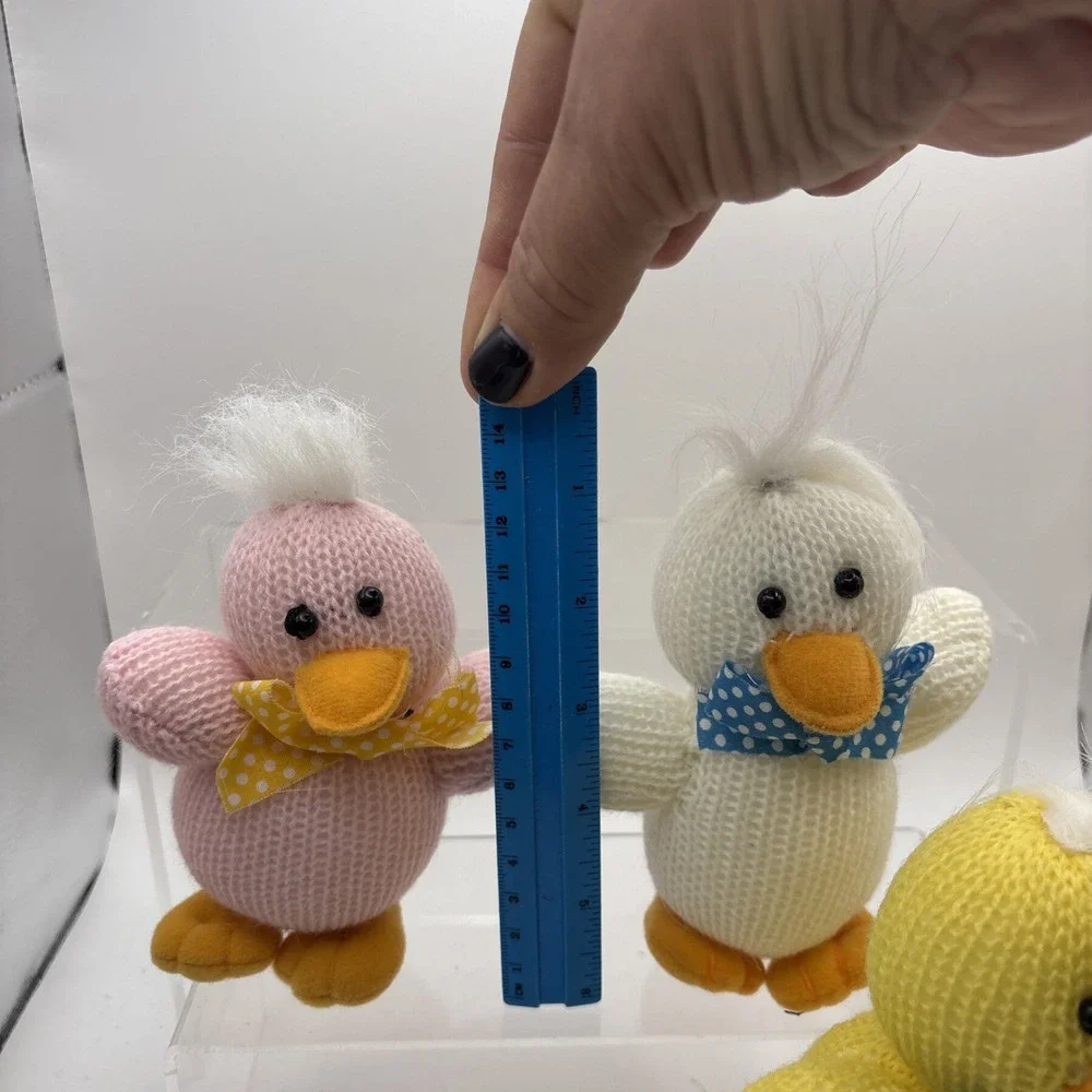Lot of 4~Stuffed Knitted Ducks~5
